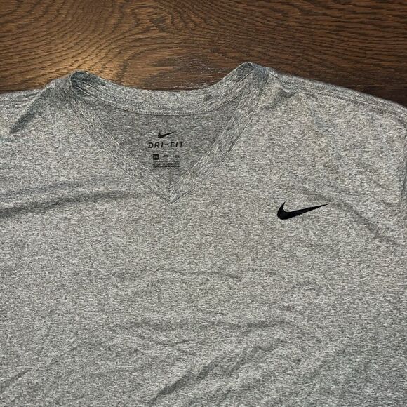 Big man Gray Nike Tee dri fit Running Marathon T shirt XXL work out gym yoga - Picture 4 of 4